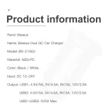 Cargador De Auto Dual Usb Con Carga Rápida 30W Baseus - Imagen 10