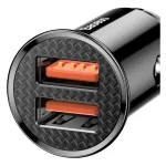 Cargador De Auto Dual Usb Con Carga Rápida 30W Baseus - Imagen 2
