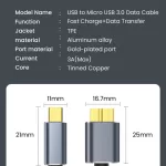 USB Tipo C A Micro B 3.0 5Gbps - Imagen 8