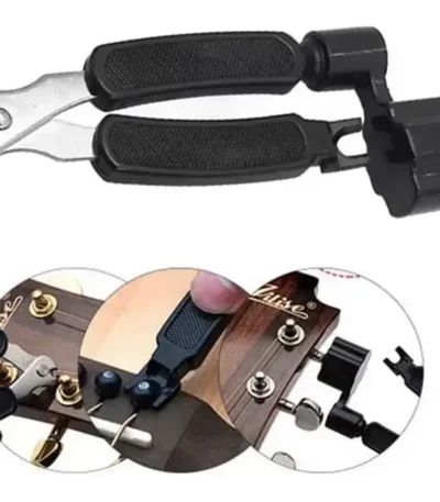 Enrollador de Cuerdas 3 en 1 para Guitarra con Cortador y Saca Pines - imagen 2