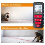 Medidor Láser Digital X6 Mileseey De 40m Con Doble Burbuja - Imagen 4