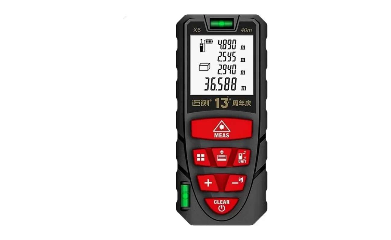 Medidor Láser Digital Mileseey X6 40 m con Doble Nivel de Burbuja