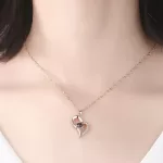Colgante De Corazón I Love You Con Rosa - Caja de Regalo - Imagen 6