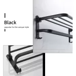 Soporte Plegable De Pared Para Toallas Aluminio Con Gancho - Imagen 9