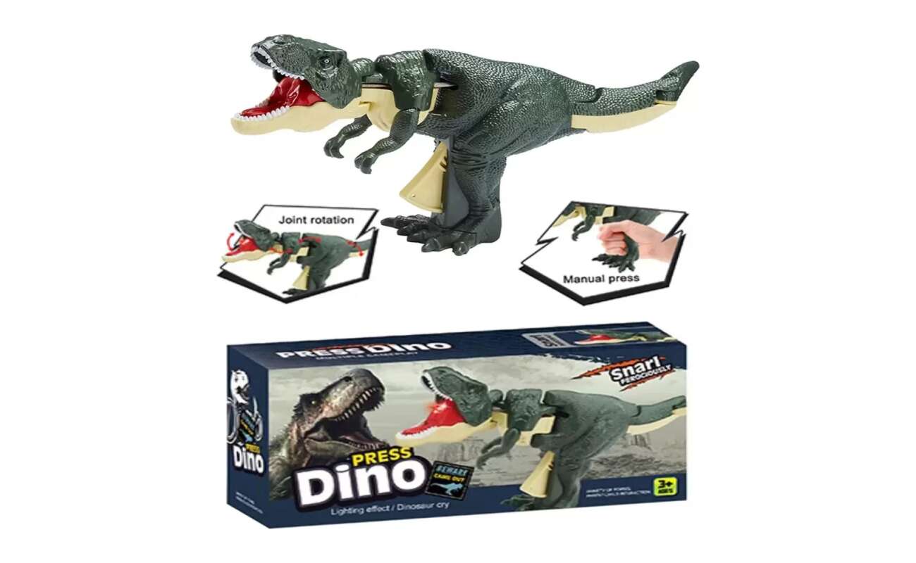 Dinosaurio de Juguete Press Dino T-Rex con Luz y Sonido desde 3 Años