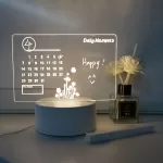 Tablero De Notas Led Regrabable Usb Lámpara Nocturna - Imagen 4
