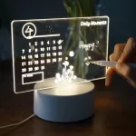 Tablero De Notas Led Regrabable Usb Lámpara Nocturna - Imagen 2