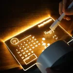 Tablero De Notas Led Regrabable Usb Lámpara Nocturna - Imagen 3