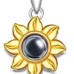 Collar Con Colgante De Girasol Vintage Gargantilla De Cadena - Imagen 3