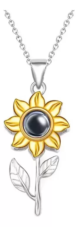 Collar Con Colgante De Girasol Vintage Gargantilla De Cadena - Imagen 3