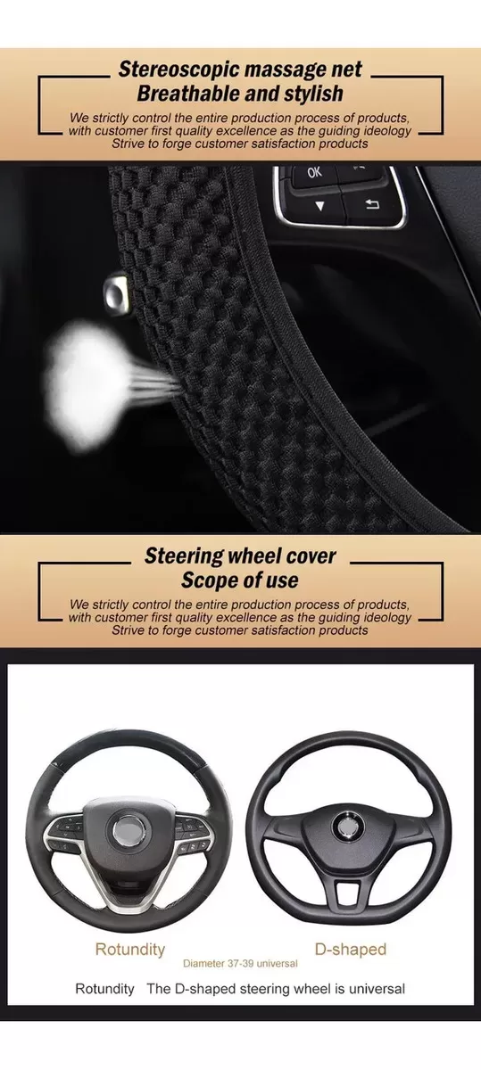 Cubierta Para Volante De Auto Agarre Elástico Antideslizante - Imagen 3