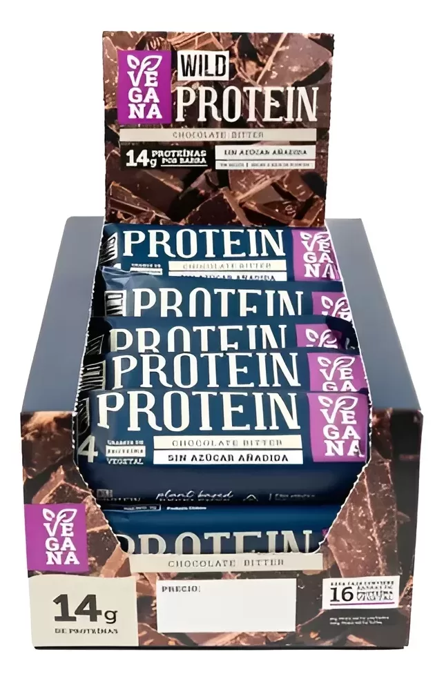 Barritas Wild Protein Chocolate Bitter - 16 Unidades - Imagen 2