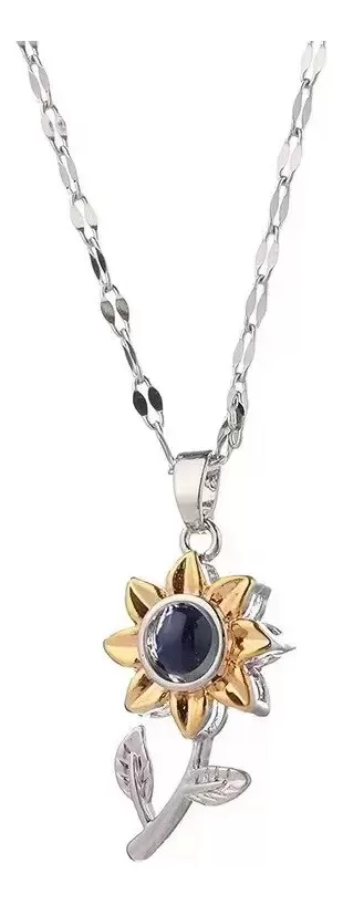 Collar Con Colgante De Girasol Vintage Gargantilla De Cadena - Imagen 6
