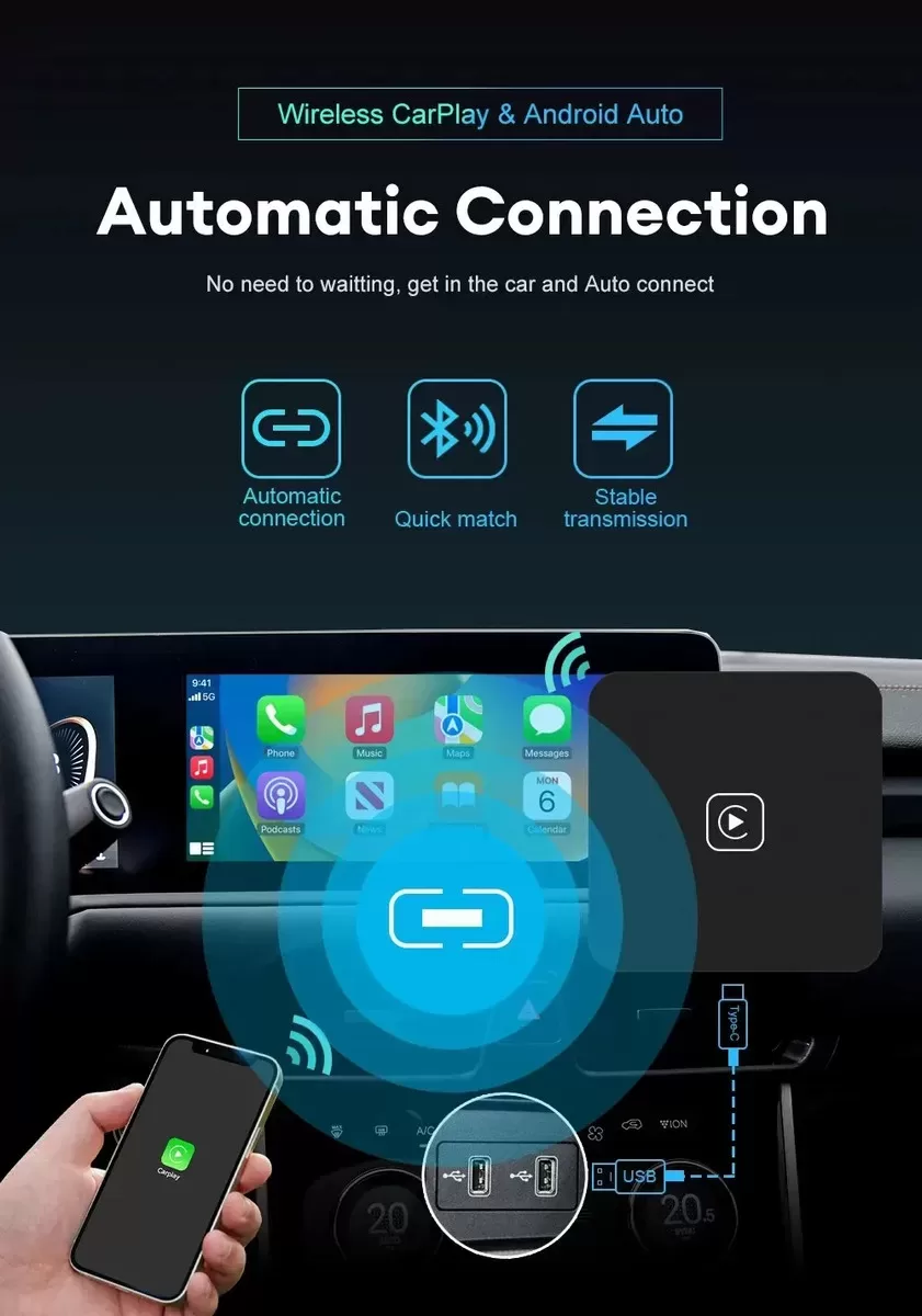 Android Auto Box Dongle Adaptador Inalámbrico - Imagen 2