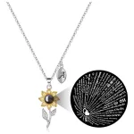 Collar Con Colgante De Girasol Vintage Gargantilla De Cadena
