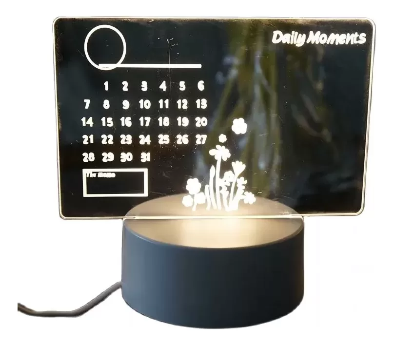 Tablero De Notas Led Regrabable Usb Lámpara Nocturna - Imagen 1
