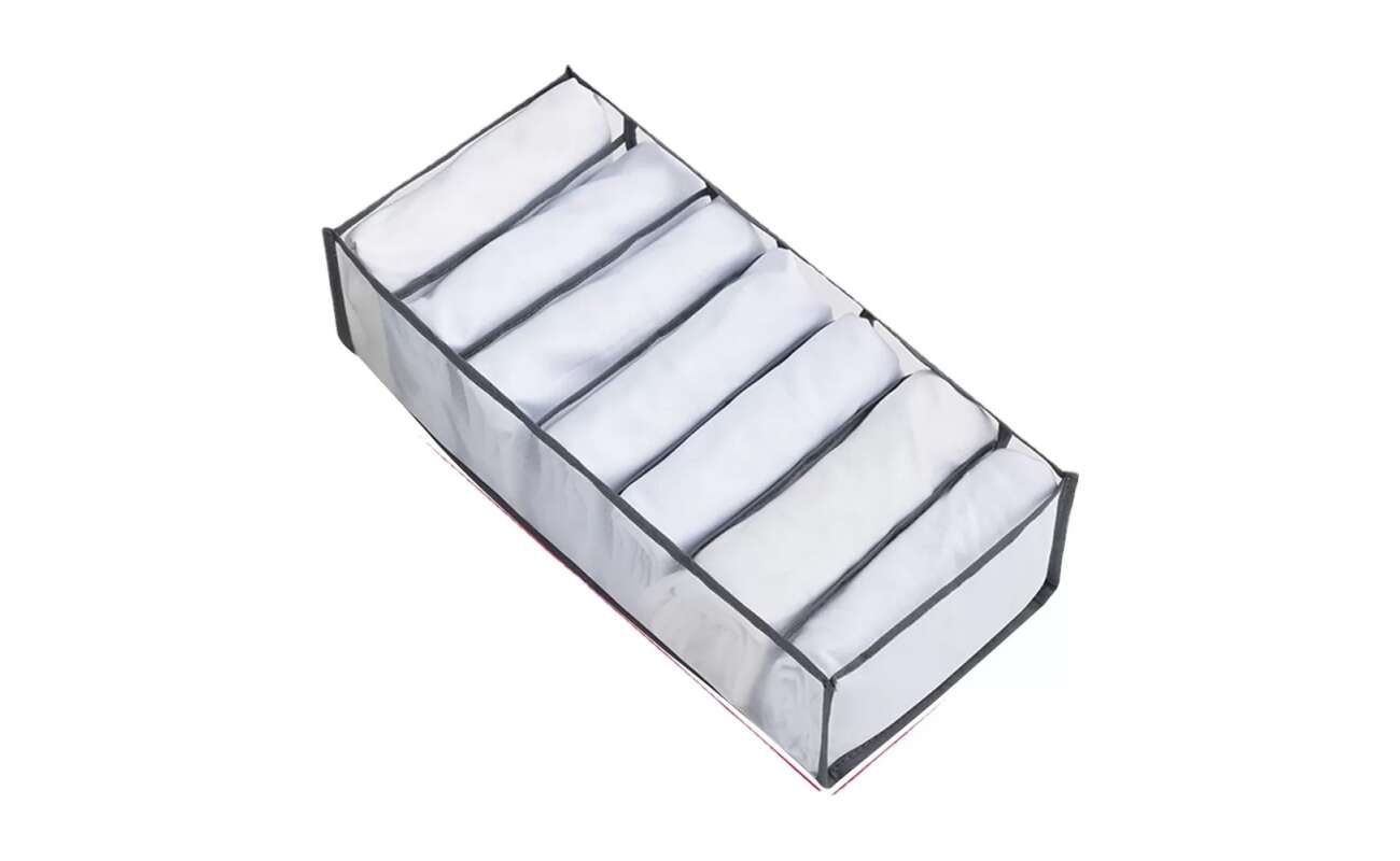 Organizador de Ropa para Cajón 7 Divisiones Plegable 36 x 17 cm