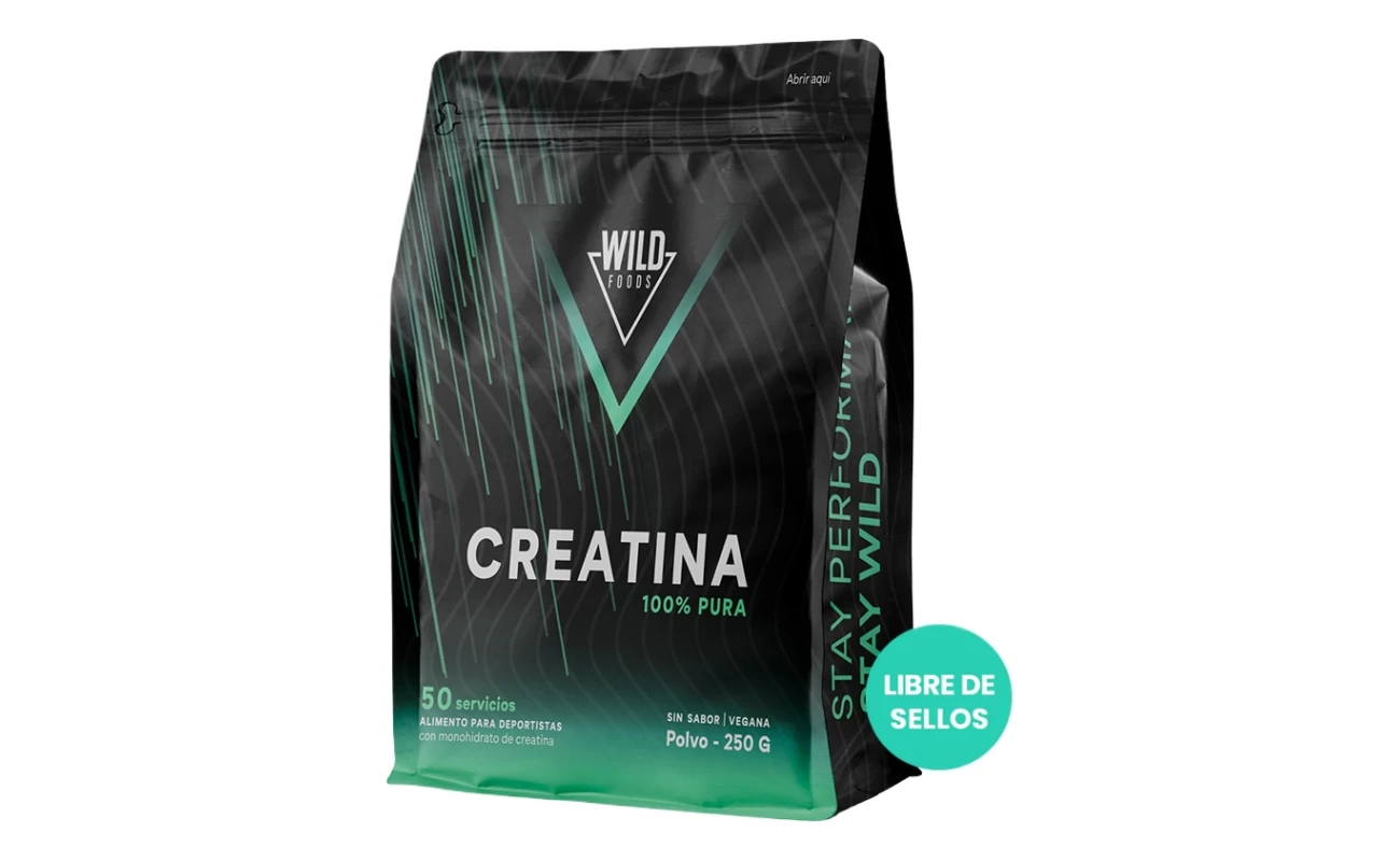 Creatina Monohidratada Wild Protein 250 g 50 Porciones Vegana - imagen 2