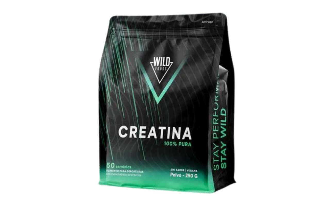 Creatina Monohidratada Wild Foods 250 g 50 Porciones Vegana
