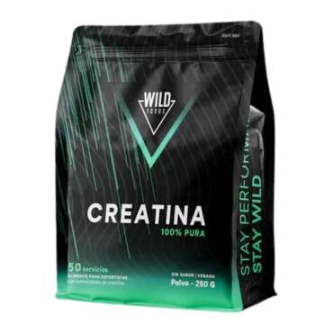 Creatina Monohidratada Wild Foods 250 g 50 Porciones Vegana