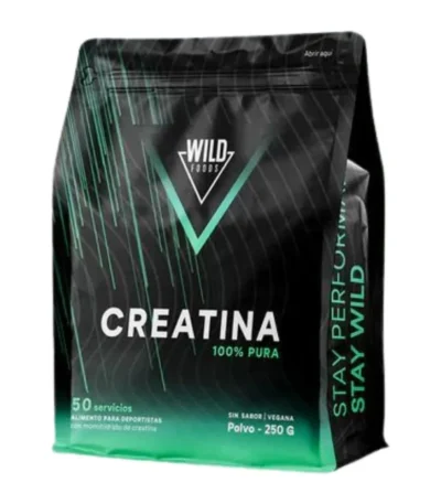 Creatina Monohidratada Wild Protein 250 g 50 Porciones Vegana