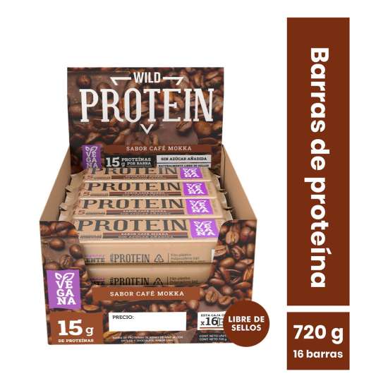 Wild Protein Vegana Mokka Barra De Proteina - 16 Unidades - Imagen 4