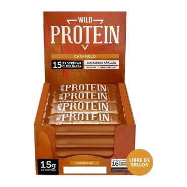 Barritas Wild Protein Caramelo Caja 16 Unidades 15 g de Proteína