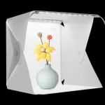 Estudio Fotográfico Portátil Con Luz Led Y Fondos Usb - Imagen 4