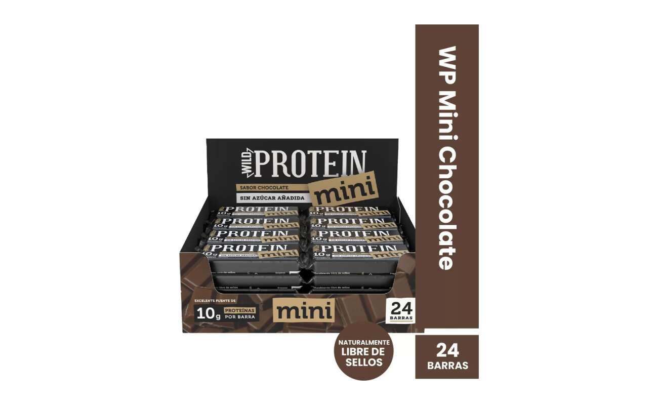 Barritas Wild Protein Mini Chocolate Caja 24 Unidades 10 g de Proteína