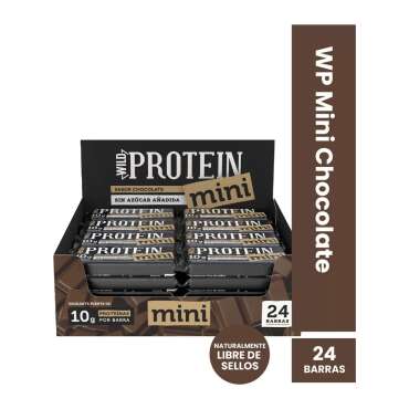 Barritas Wild Protein Mini Chocolate Caja 24 Unidades 10 g de Proteína