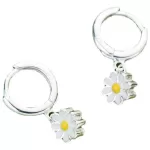 Aros Con Colgante De Flor De Margarita Regalo De Joyería