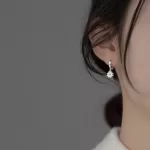 Aros Con Colgante De Flor De Margarita Regalo De Joyería - Imagen 3