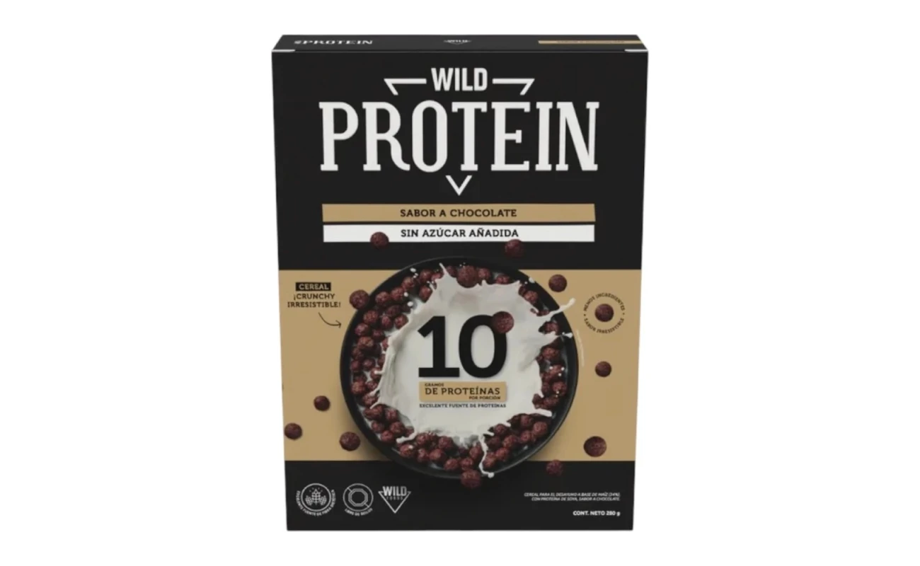 Cereal Wild Protein Sabor Chocolate 280 g 10 g de Proteína