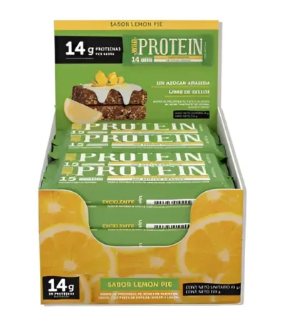 Barritas Wild Protein Lemon Pie Caja 16 Unidades 14 g de Proteína