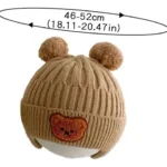 Gorro De Lana Para Bebé Protección Para Oídos Otoño Invierno - Imagen 6