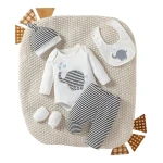 Ajuar Conjunto Bebé Elefante 5 Piezas Camiseta Y Pantalón