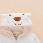 Enterito Osito Polar Blanco Con Gorro Para Bebe - Imagen 4