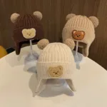 Gorro De Lana Para Bebé Protección Para Oídos Otoño Invierno - Imagen 3