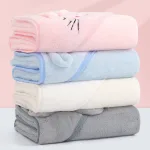 Toallas De Baño Para Bebes Algodón Cómodo Con Capucha - Imagen 7