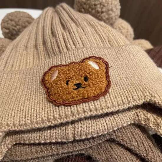 Gorro De Lana Para Bebé Protección Para Oídos Otoño Invierno - Imagen 5