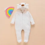 Enterito Osito Polar Blanco Con Gorro Para Bebe - Imagen 2