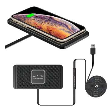 Cargador Inalámbrico Para Auto De 15w Para iPhone / Samsung Color Negro