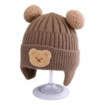 Gorro De Lana Para Bebé Protección Para Oídos Otoño Invierno