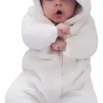 Enterito Osito Polar Blanco Con Gorro Para Bebe