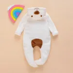 Enterito Osito Polar Blanco Con Gorro Para Bebe - Imagen 3