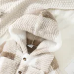 Enterito Invierno Cuadros Bebe Ropa Cálida Y Suave 3-6 Meses - Imagen 3