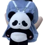 Mochila Escolar De Panda De Felpa Suave Kawai