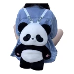 Mochila Escolar De Panda De Felpa Suave Kawai