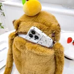 Capibara Mochila De Felpa Kawaii Bolso De Hombro Color Cpbla Backpack - Imagen 4