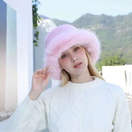 Gorro Cálido De Invierno Para Mujer Felpa Para Día De Frío - Imagen 5